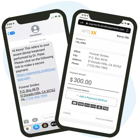 pay-by-text message and make payment