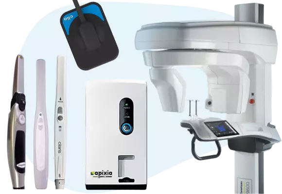 intraoral cameras, xray sensors, and CBCT machine